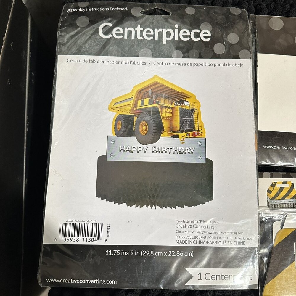 Dump Truck Heavy Equipment Construction Party Decor Centerpiece Balloons Treats - Picture 3 of 12